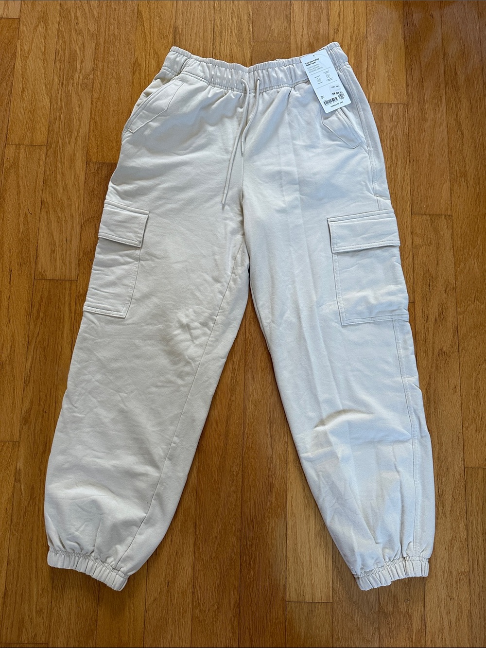 Athleta Cream Cargo Joggers